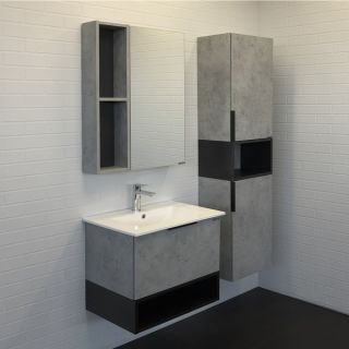 Comforty Зеркало Франкфурт 60 см бетон светлый 00-00004331